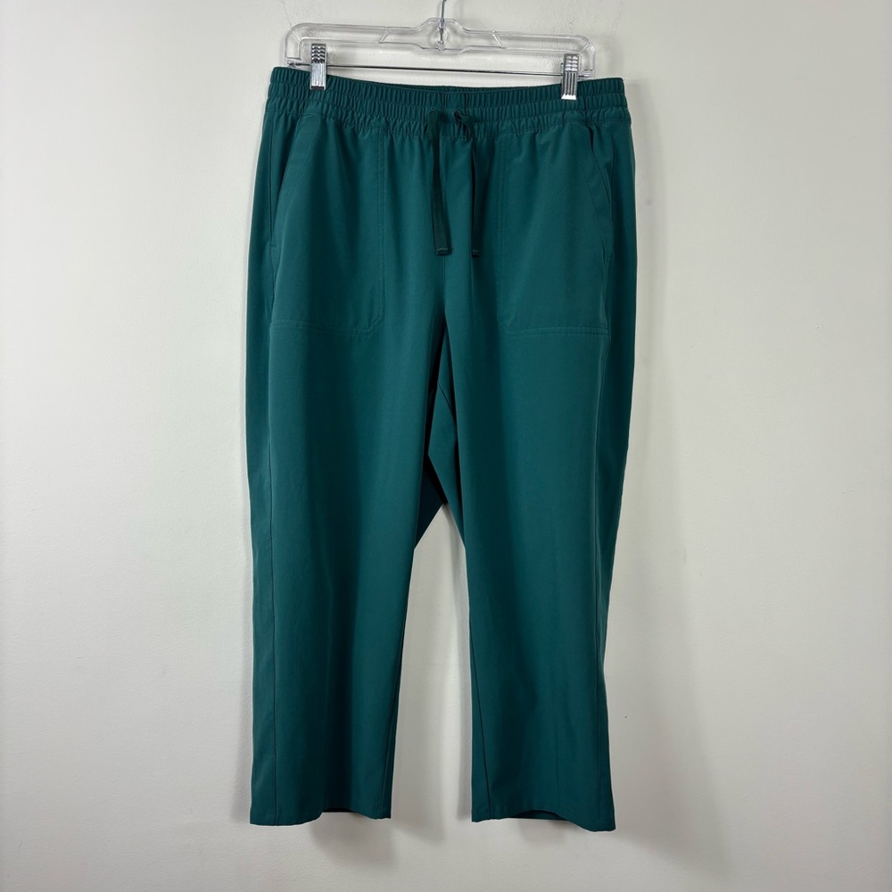 Orvis Cropped Pull On Pant Womens L Elastic Waist Drawstring Outdoor Casual